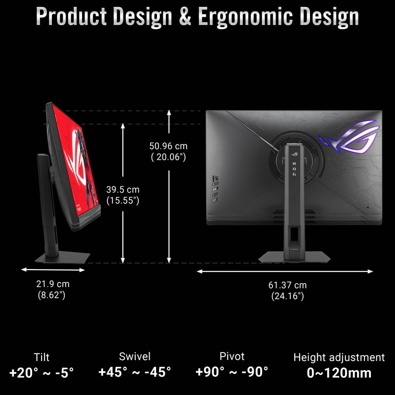 ASUS ROG STRIX XG27JCG Gaming Monitor - 27" 5K / 0.03ms / 180Hz / HDMI 2.1 / DP 1.4 / USB 3.0 / 3YW - Gaming Monitor