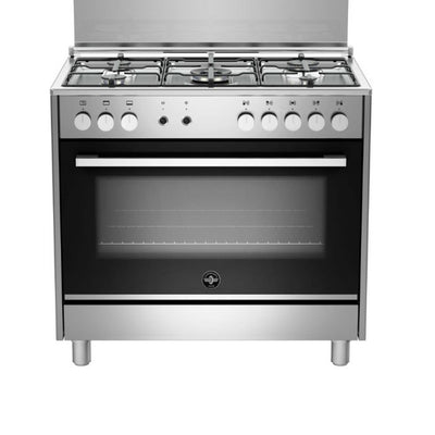 Lagermania 5 Burners Gas Cooker, 90x60cm, TUS95C31DX - Silver