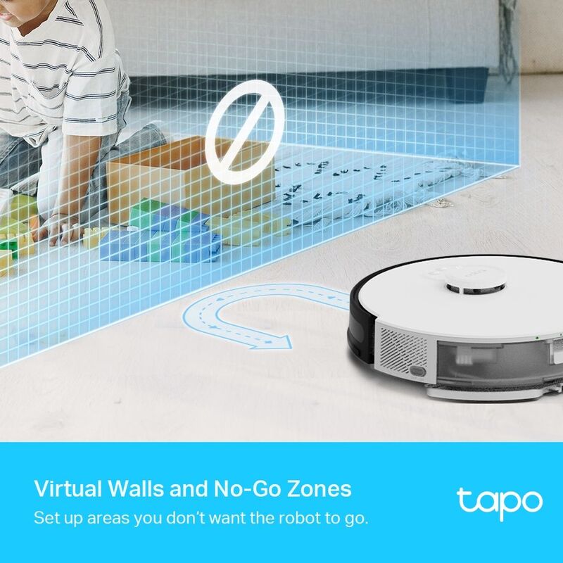 Tapo RV30 LiDAR Navigation Robot Vacuum & Mop - White