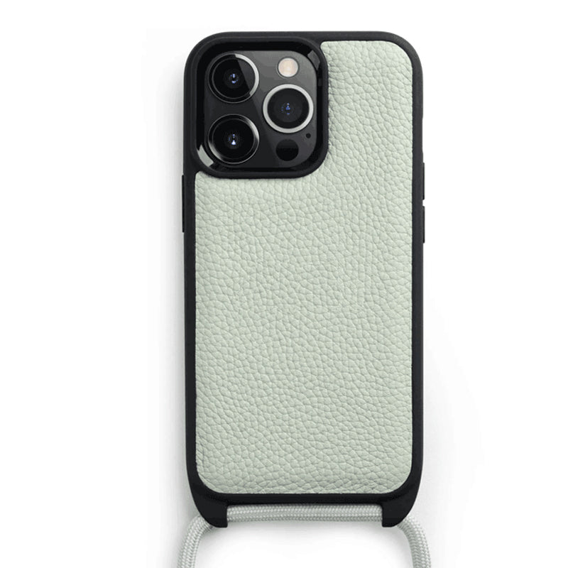 Melkco Stripthing Series Leather Case - Apple iPhone 14 Pro / Silver Grey