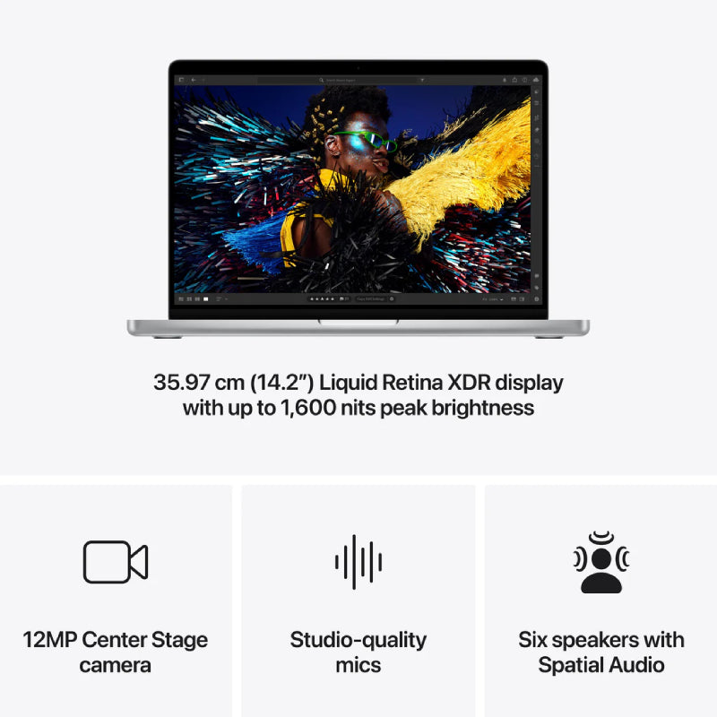 Apple MacBook Pro - 14.2" / M4 Pro / 12-Core CPU / 16-Core GPU / 24GB RAM / 512GB SSD / Silver / 1YW