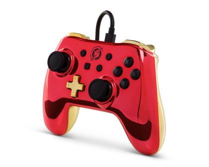 Nintendo Switch Wired Controller Chrome Red Samus