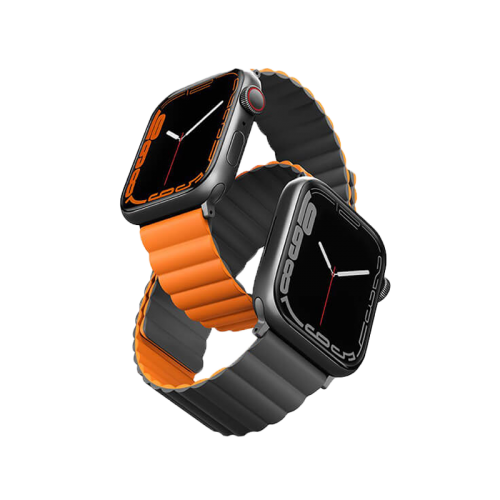 Uniq Revix Reversible سوار  ابل ساعة - رمادي  فحمي رمادي  برتقالي