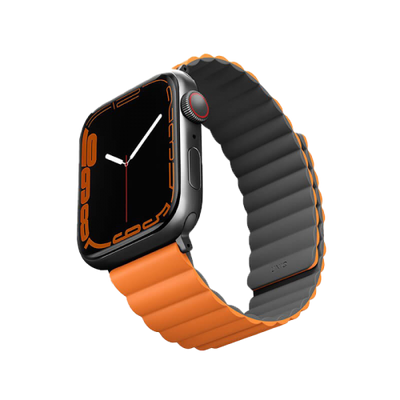 Uniq Revix Reversible Strap for Apple Watch 42/44/45mm - Charcoal Grey / Orange