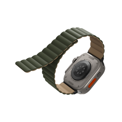Uniq Revix Reversible Strap for Apple Watch 49/45/44mm - Moss Green / Tan