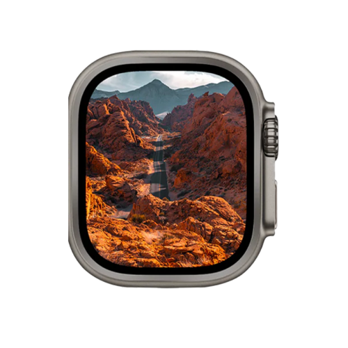 Uniq Optix Duo برو :زجاج وإطار من الفولاذ المقاوم للصدأ ابل ساعة ألترا - شفاف