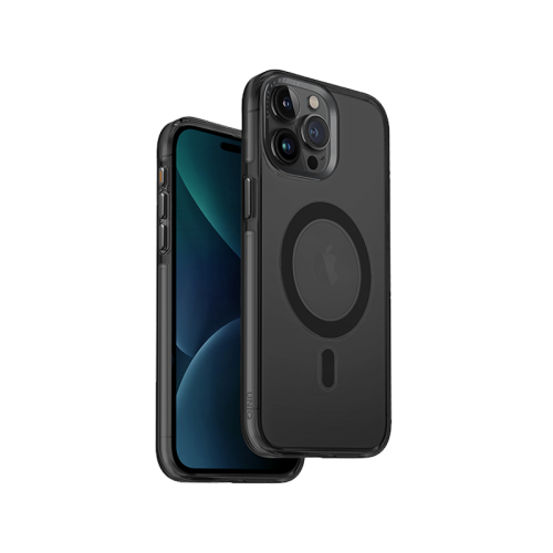 Uniq Hybrid Calio MagSafe Case for iPhone 15 Pro - Smoked Tinted Grey