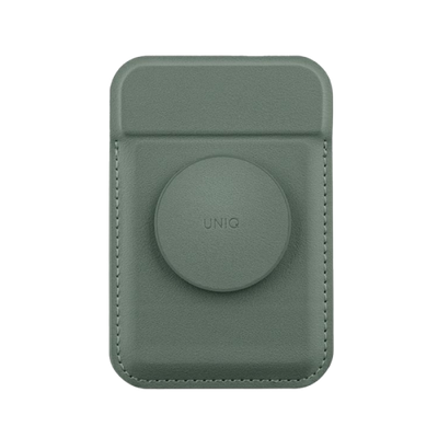 Uniq Flixa Magnetic Pop-Out Card Holder With Grip-Stand - Lichen Green