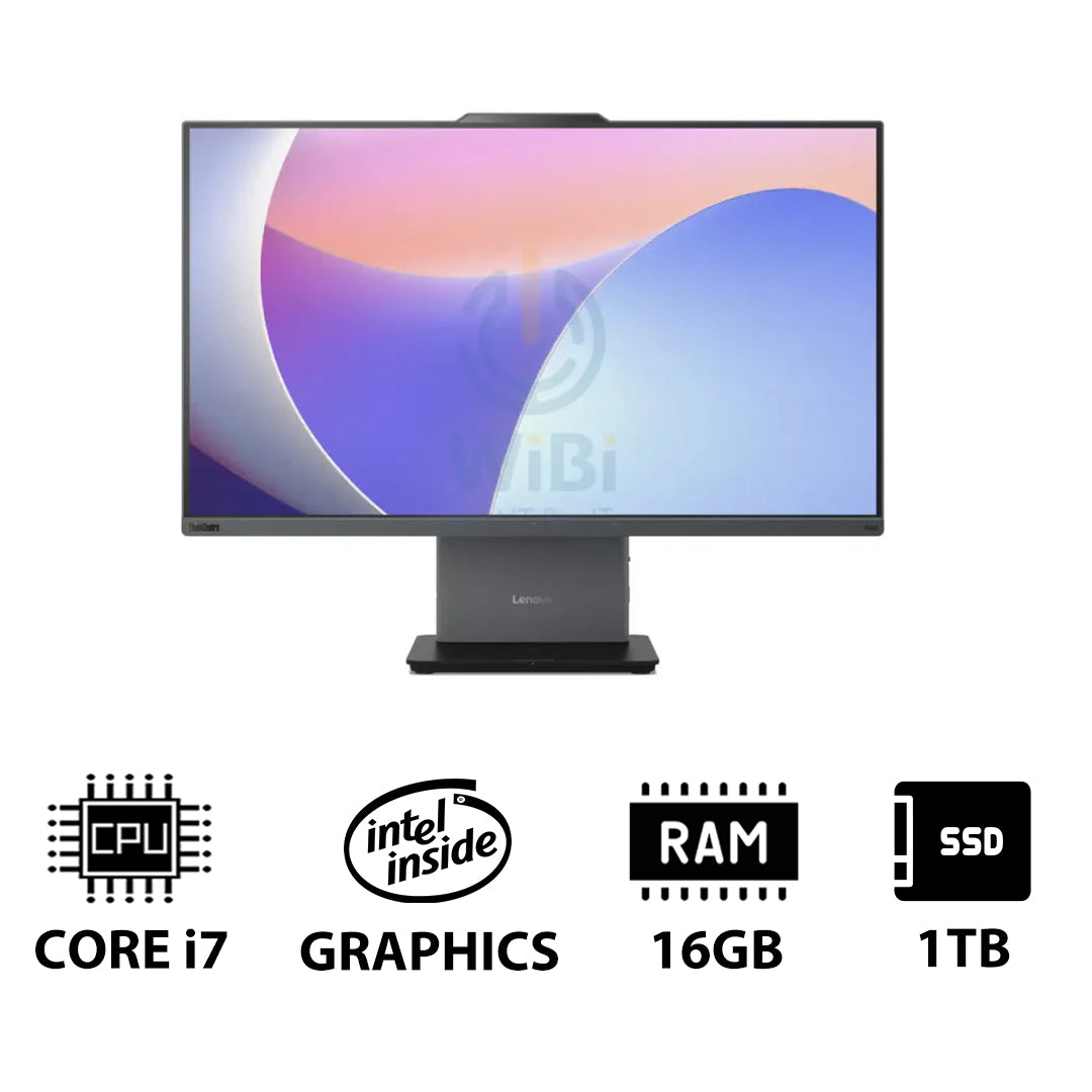 Lenovo ThinkCentre neo 50a 24 Gen 5 - i7 / 16GB / 1TB (NVMe M.2 SSD) / 23.8" FHD Non-Touch / DOS (Without OS) / 1YW / Arb/Eng / Luna Grey - Desktop