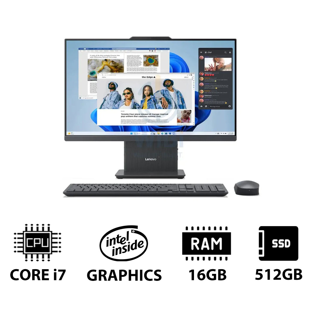 Lenovo IdeaCentre Gen 9 AIO PC - i7 / 16GB / 512GB (NVMe M.2 SSD) / 23.8" FHD Non-Touch / DOS (Without OS) / 1YW / Luna Grey - Desktop