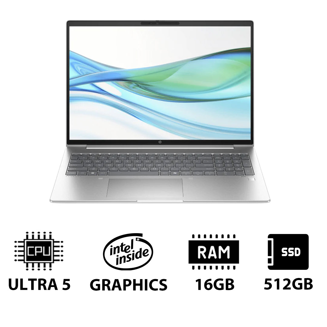 HP ProBook 460 G11 - 16" WUXGA / Ultra 5 125U / 16GB / 512GB (NVMe M.2 SSD) / DOS (Without OS) / 1YW / Pike silver - Laptop