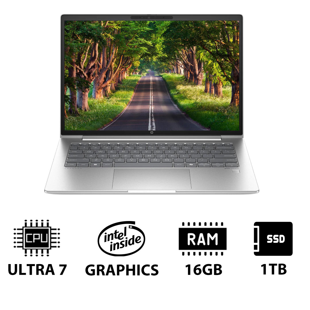 HP ProBook 440 G11 - 14" WUXGA / Ultra 7 155U / 16GB / 1TB (NVMe M.2 SSD) / DOS (Without OS) / 1YW / Pike silver - Laptop