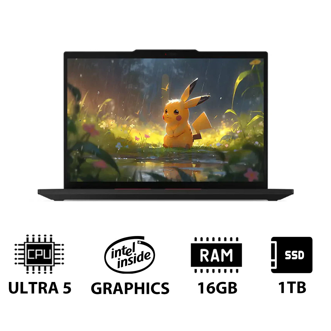 Lenovo ThinkPad T14 Gen 5 - 14.0" WUXGA / Ultra 5 125U / 16GB / 1TB (NVMe M.2 SSD) / WWAN / DOS (Without OS) / Arabic/English / 3YW / Black - Laptop