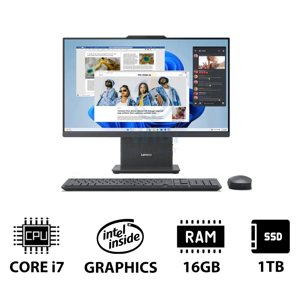 Lenovo IdeaCentre Gen 9 AIO PC - i7 / 16GB / 1TB (NVMe M.2 SSD) / 23.8" FHD Non-Touch / DOS (Without OS) / 1YW / Luna Grey - Desktop