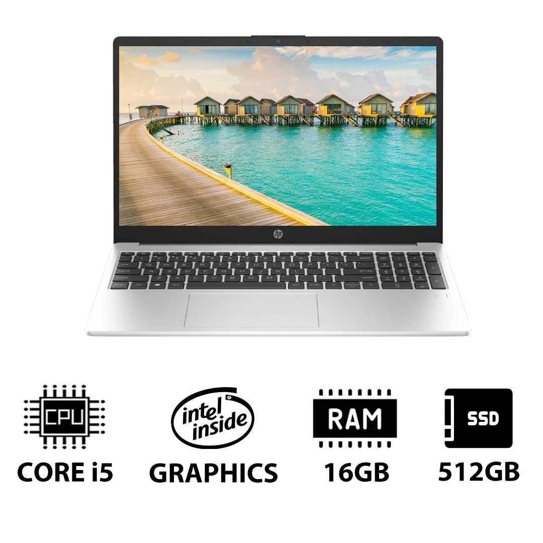 HP 250 G10 - 15.6" FHD / i5 / 16GB / 512GB (NVMe M.2 SSD) / DOS (Without OS) / 1YW - Laptop