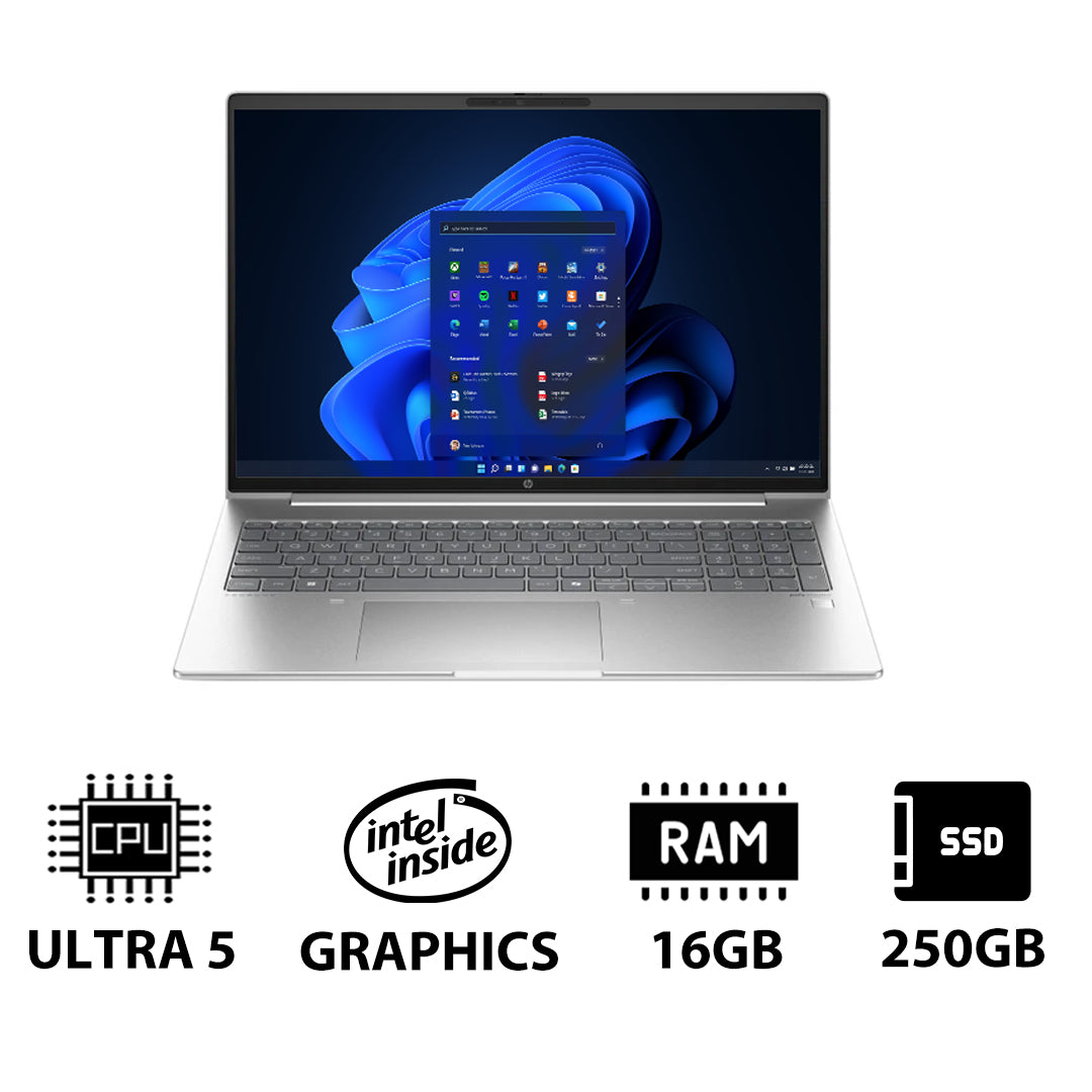 HP ProBook 460 G11 - 16" WUXGA / Ultra 5 125U / 16GB / 250GB (NVMe M.2 SSD) / Win 11 Pro / 1YW / Pike silver - Laptop