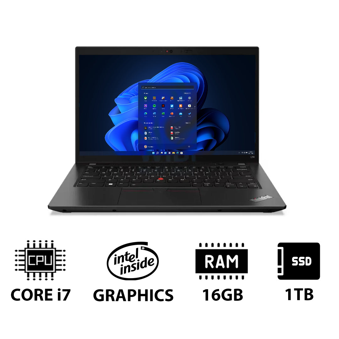 Lenovo ThinkPad L14 Gen 4 - 14.0" FHD Non-Touch / i7 / 16GB / 1TB (NVMe M.2 SSD) / Win 11 Pro / 3YW / English/Arabic - Laptop