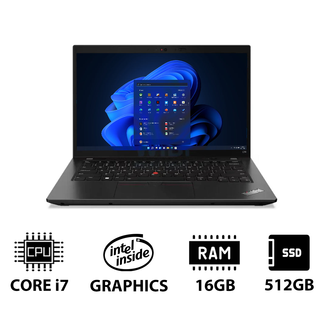 Lenovo ThinkPad L14 Gen 4 - 14.0" FHD Non-Touch / i7 / 16GB / 512GB (NVMe M.2 SSD) / Win 11 Pro / 3YW / English/Arabic - Laptop