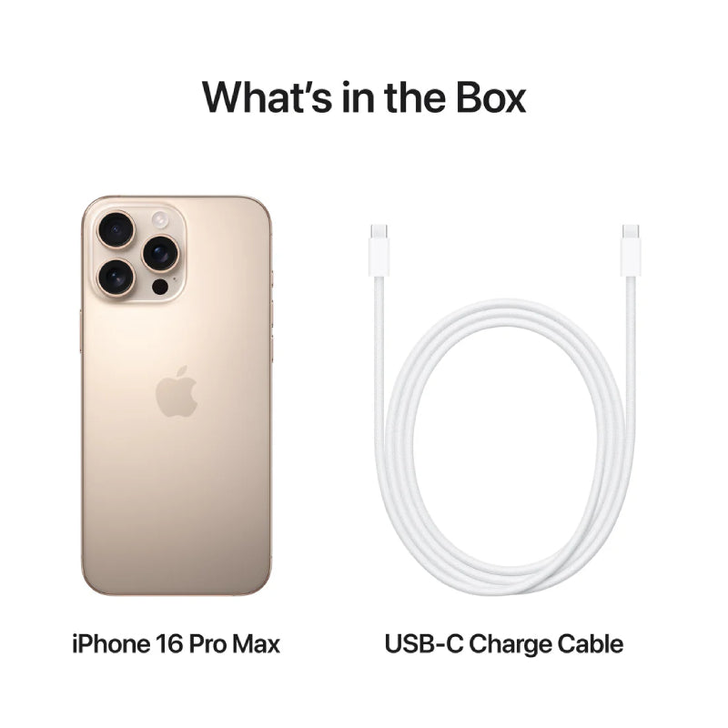 Apple iPhone 16 Pro Max - 256GB / Desert Titanium / 5G / 6.9’’ / Dual Physical Sim Mobiles & Tablets > Mobiles