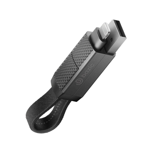 كابل Bazic GoCharge Alucable 4 في 1: مدخلات يو اس بي و يو اس بياخراج يو اس بي و لايتننج ،كابل - أسود