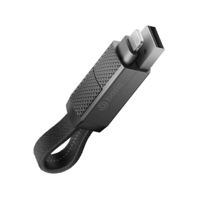Bazic GoCharge Alucable 4 in 1 Input USB A and USB-C to Output USB-C and Lightning Cable 15cm - Black