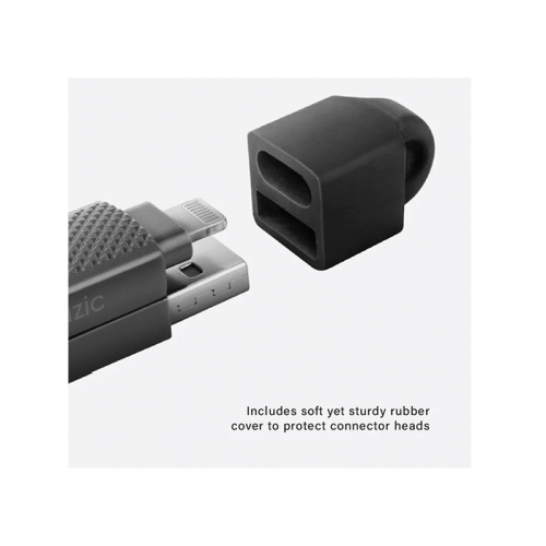 كابل Bazic GoCharge Alucable 4 في 1: مدخلات يو اس بي و يو اس بياخراج يو اس بي و لايتننج ،كابل - أسود