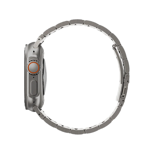 Uniq Osta Steel سوار مع Self قابل للتعديل for ابل ساعة - Titanium فضي