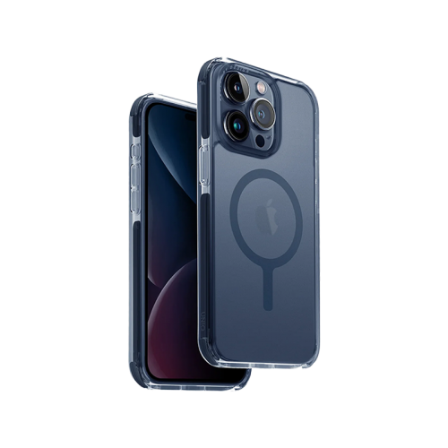 Uniq Hybrid Combat MagSafe Case for iPhone 15 Pro - Smoke Blue
