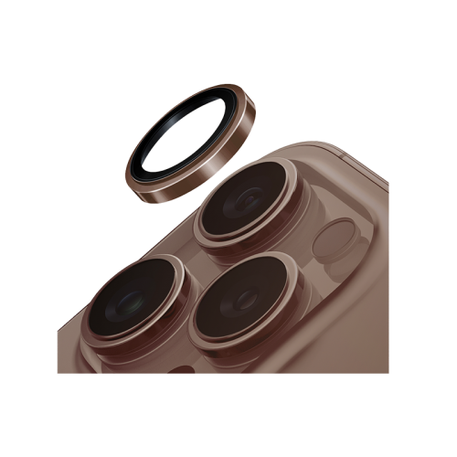Uniq Optix Prime Stainless Steel Frame Sapphire Camera Lens Protector for iPhone 16 Pro & 16 Pro Max – Gilded Gold