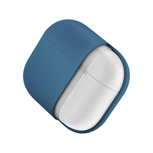 Uniq Nexo Active Hybrid Silicone Airpods 4th Gen Case With Sports Ear Hooks - Pacific Blue