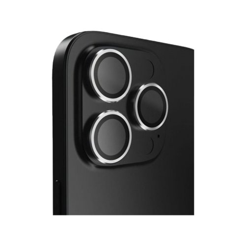BodyGuardz Pure 3 Individual Camera Lens Protector for iPhone 16 Pro and 16 Pro Max - Silver