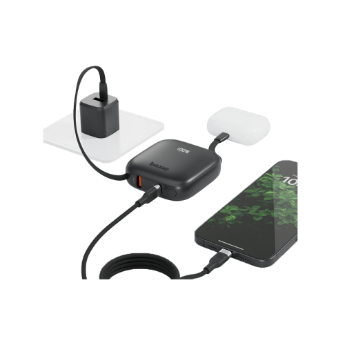 بازيك GoPower Fusion 4 في 1 طاقة  مع  يو اس بي مع كابل  لايتننج كابل - Truffle