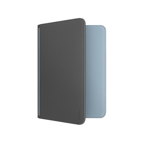 حافظة جواز السفر Uniq Belmont مع حجب مع  مع  "Find My"ابل- لون فحمي / أزرق باهت