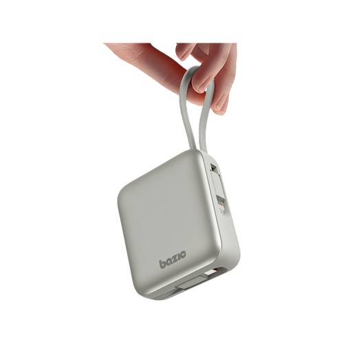 Bazic GoPower Fusion ميني - طاقة 3 في 1 طاقة 10000 مللي أمبير في الساعة مع كابل  يو اس بيكابل  لايتننج  مع كابل  Pebble