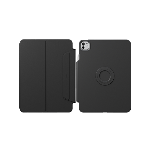 Uniq Rovus Snap Mount Magnetic 360 Rotating Detachable Case for iPad Pro 13" M4 7th Gen - Dallas Black