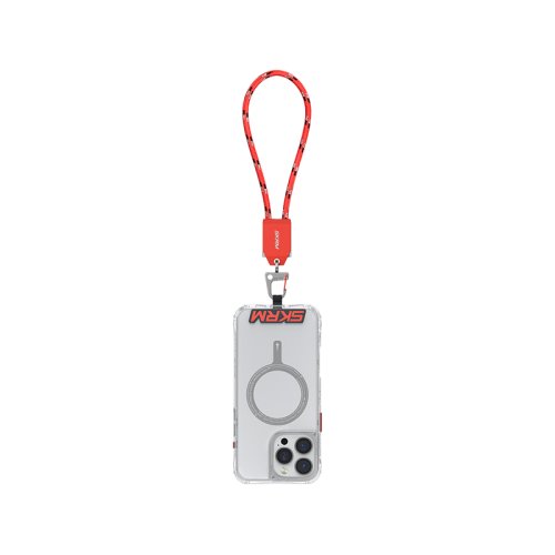 SkinArma Dyno VE USB-C to USB-C 2-In-1 240W Hand Strap and Charging Cable - Vermilion