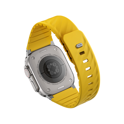 Uniq Fluo Bundle Magnetic Watch Strap With Connector for Apple Watch 40mm to 49mm - Golden Yellow