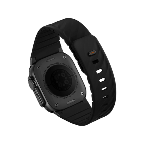 Uniq Fluo Bundle مغناطيسي ساعة سوار مع موصل  ابل ساعة  إلى - ميدنايت أسود