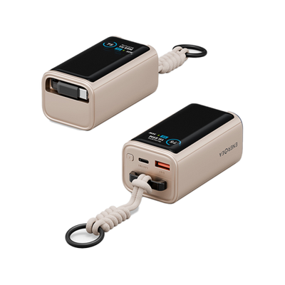 Energea Compac Arc 45W PD 10000mAh Power Bank Built-In USB-C Cable - Gold