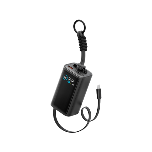 Energea Compac Arc 45W PD 10000mAh طاقة  كابل يو اس بي بلت-ان  كابل  لون رمادي داكن