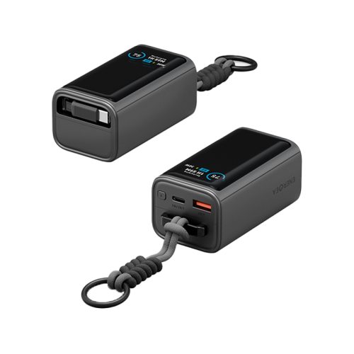 Energea Compac Arc 45W PD 10000mAh طاقة  كابل يو اس بي بلت-ان  كابل  لون رمادي داكن