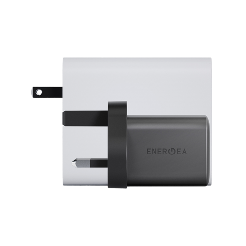 شاحن  حائط  Energea Ampcharge ميني مزودمنفذ يو اس بي ميني منفذ يو اس بيمنفذ  بقوة 45 واط (PD)شاحن  لون رمادي داكن