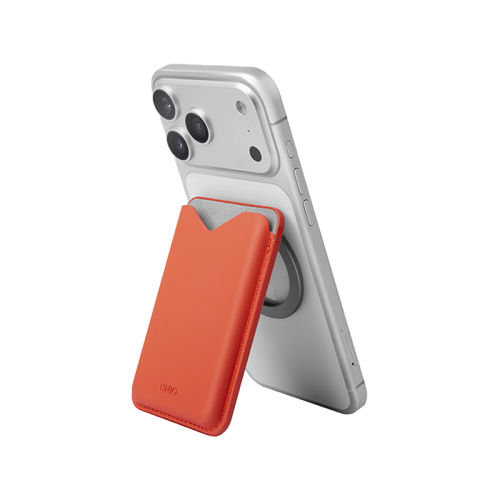 محفظة Uniq Lyden Evo مغناطيسي مع  حامل بطاقة - برتقالي ناري