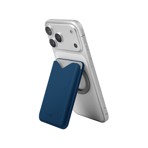 محفظة Uniq Lyden Evo مغناطيسي مع  حامل بطاقة - فولاذية أزرق