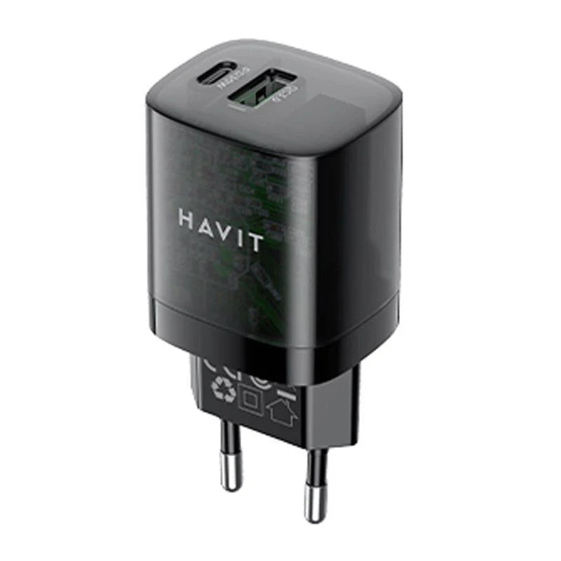 Havit Mobile Series-USB Charger 30W UC30 UK - Black