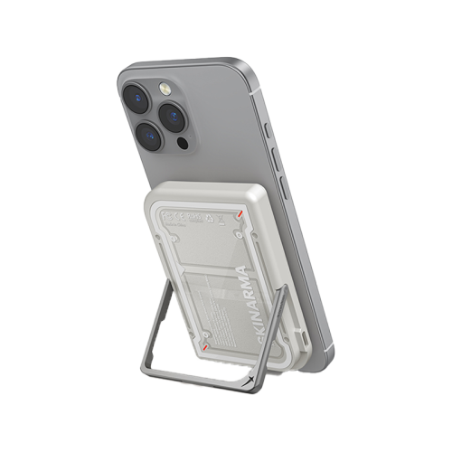 SkinArma Mecha Nexus Power Bank / USB-C / 5000mAh / Built-In Kick Stand - Grey