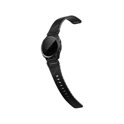 سوار ساعة ذكية  Uniq Fluo مغناطيسي مع موصل قابل للازالة  ساعة Garmin ذات عروات ساعة -أسود ميدنايت