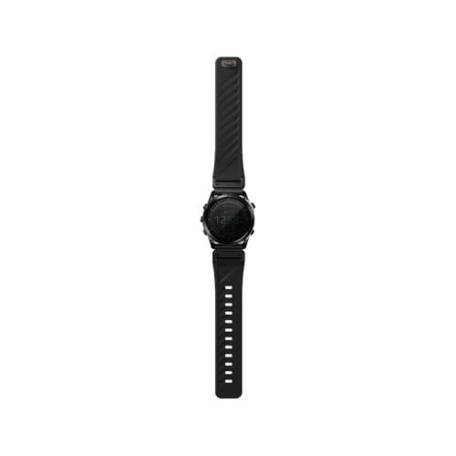 سوار ساعة ذكية  Uniq Fluo مغناطيسي مع موصل قابل للازالة  ساعة Garmin ذات عروات ساعة -أسود ميدنايت