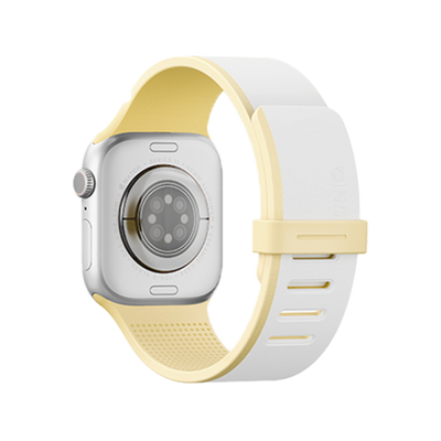Uniq Revix IV Reversible Magnetic Strap For Apple Watch 42/41/40mm - White/ Butter Yellow
