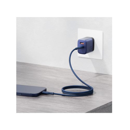 Energea Flow Cable / 480mbps / USB-C to USB-C / 60W / 1.5M - Indigo Blue